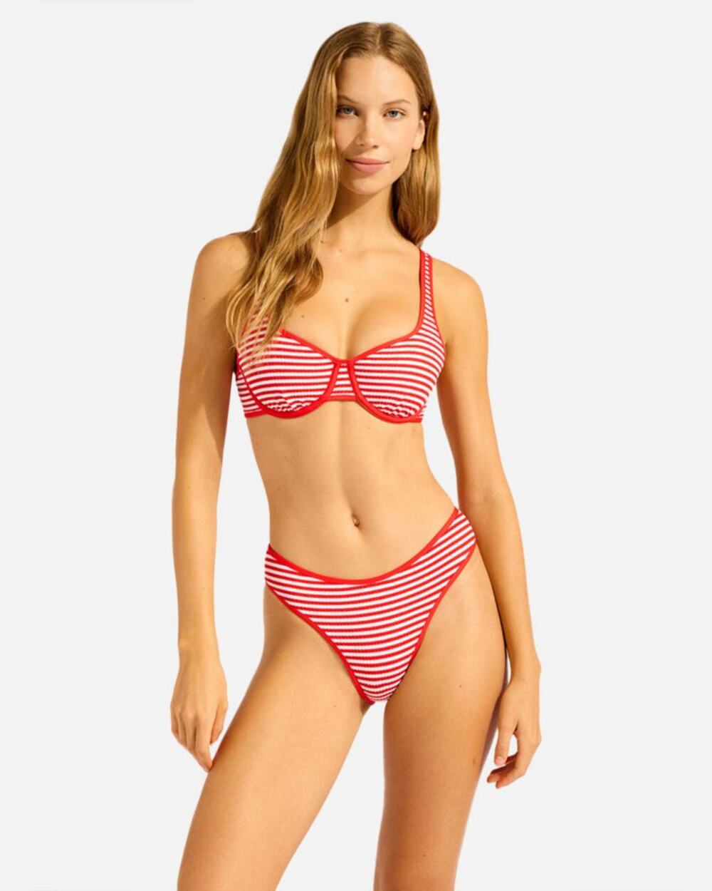 Seafolly Clubhouse High Leg Bikini Bottom - Flame NWT VARIOUS SIZES